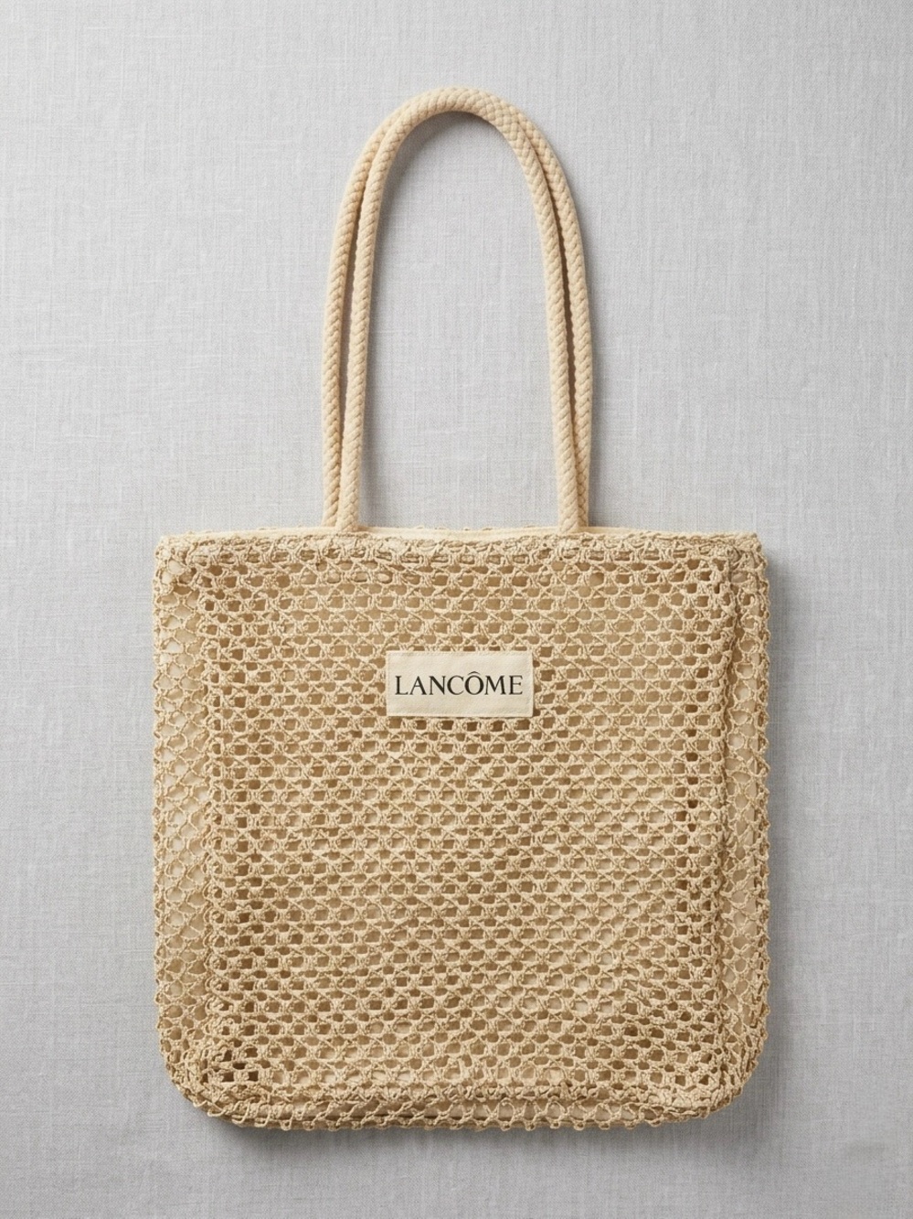Lancôme Crochet Tote Bag - Beige